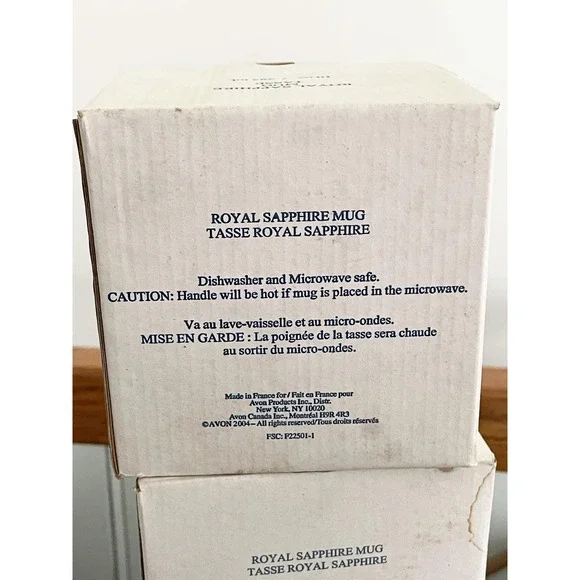 Set of 4 Arcoroc Blue Cobalt Royal Glass Mugs Made in France Vintage Coffee Cups - Picture 10 of 10